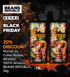 Pachet 2x Cafea Boabe, REVIGO Arabica & Robusta, BEANS REPUBLIC, 2kg