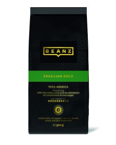 Beanz Cafe Brazilian Gold, Cafea Boabe 500 gr