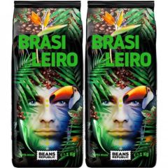 Pachet 2x Cafea Boabe, BRASILEIRO, 100% Arabica, BEANS REPUBLIC, 2kg