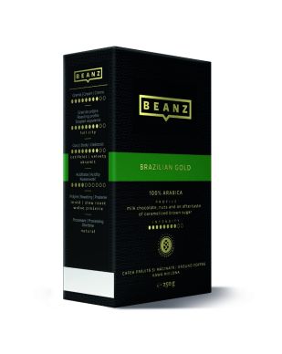 Beanz Cafe brazilian Gold, Cafea Macinata 250 gr