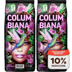 Pachet 2x Cafea Boabe, COLUMBIANA 100% Arabica, BEANS REPUBLIC, 2kg