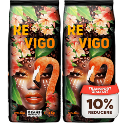 Pachet 2x Cafea Boabe, REVIGO Arabica & Robusta, BEANS REPUBLIC, 2kg